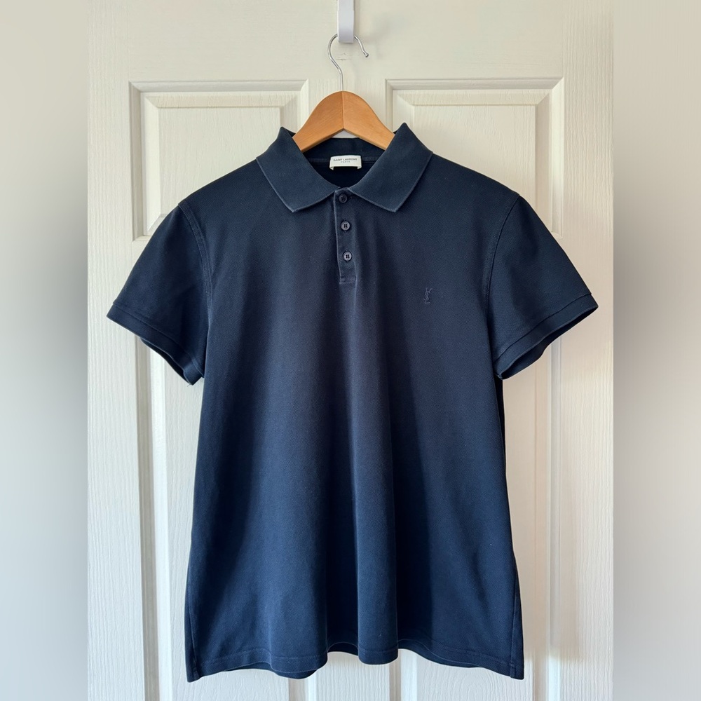 YSL Men’s Short Sleeve Polo - size XL (but fits closer to a medium or large)